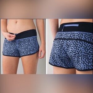 Lululemon Run Speed Short 4-way Stretch Ace Spot Lullaby Black Liner Woman’s 12